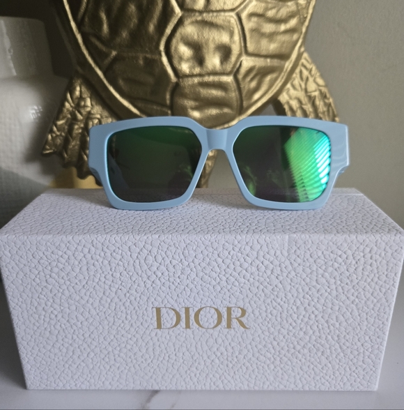 NIB Christian Dior CD SU Square Blue Sunglasses 599$ Retail - Picture 9 of 10
